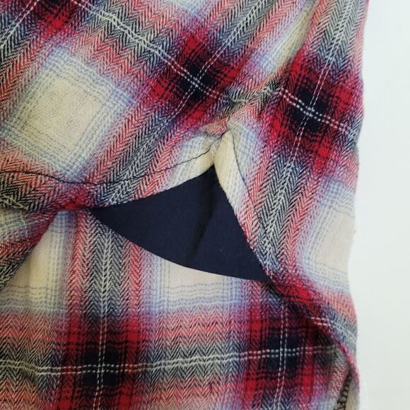 NEW P L KUT FROM THE KLOTH plaid ROLL Tab long sleeve shirt petite large NWT - Picture 5 of 10